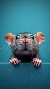 Cute Rat Peeking Over Table MidJourney Prompt