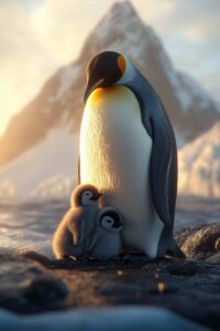 Photorealistic Emperor Penguin MidJourney Prompt