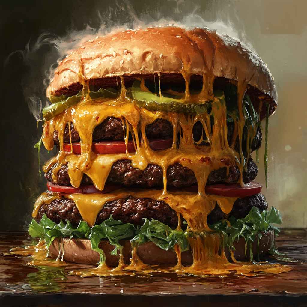 Sloppy 5-Patty Burger