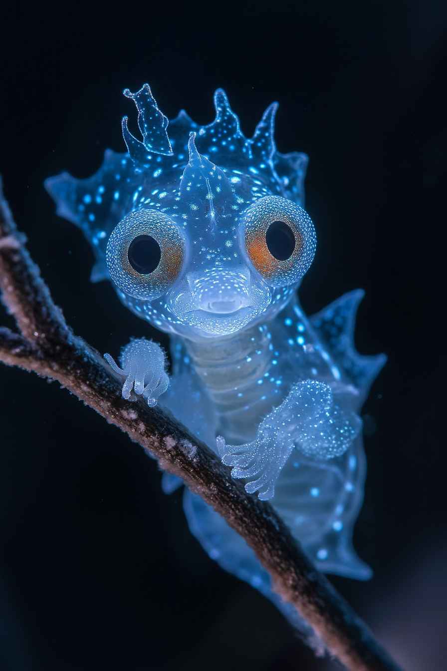 Translucent Seahorse-Tarsier Hybrid