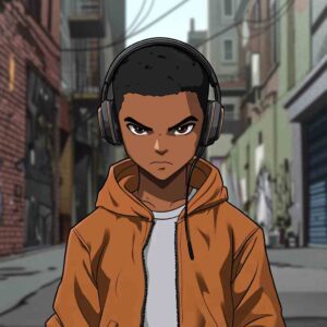 Determined Teenager in Boondocks Style MidJourney Prompt